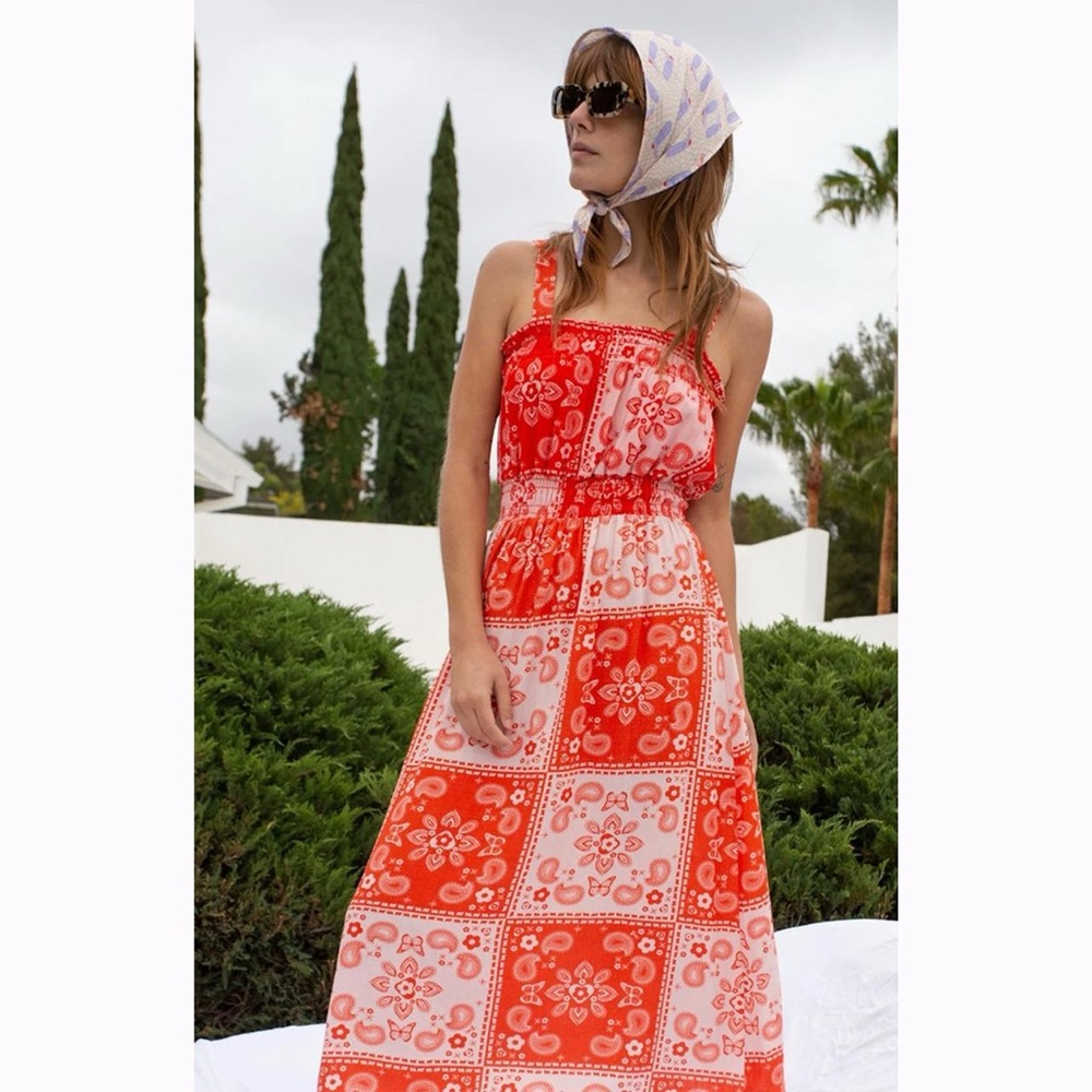 Lisa Says Gah Orange Bandana Dress